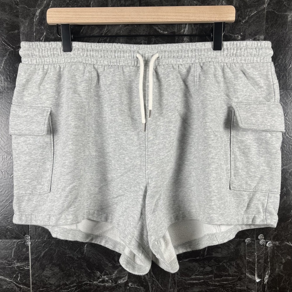Gap Women's Grey Fleece Cargo Shorts XL